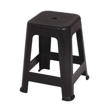 Imagem de Banqueta de Plástico Empilhável Preto Mor