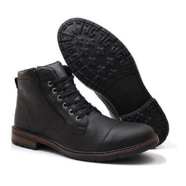 Imagem de Bota Masculina Pórtice Estilo Universitário Com Ziper - Avenue, Preto,