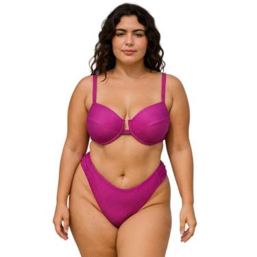 Imagem de Biquíni Feminino Plus Size de Aro Sem Bojo Com Calcinha BomBom e Fio D