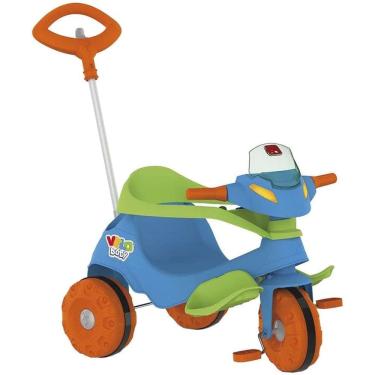 Imagem de Velobaby Passeio &amp; Pedal Azul/Verde/Laranja - 356 - Bandeirantes