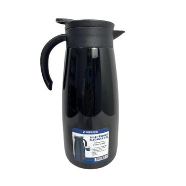 Imagem de Bule Térmico Soprano 1,5 Lt Aço Inox Com Gatilho Preto