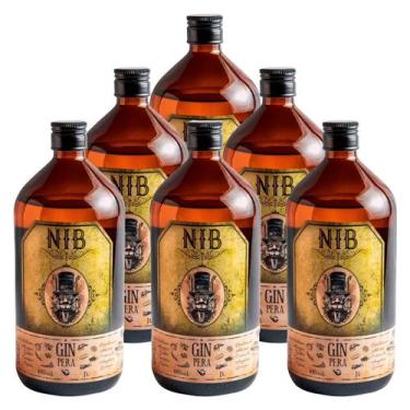 Imagem de Gin Nacional NIB Sabor Pera Garrafa 1l 6 Unidades