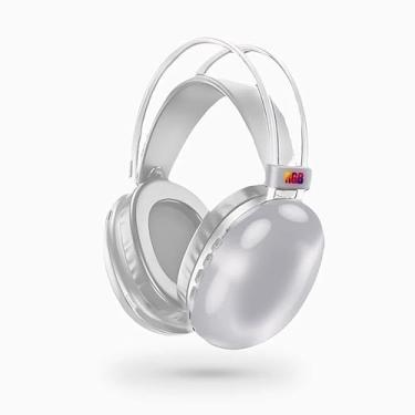 Imagem de Fone De Ouvido Sem Fio Bluetooth V5.3 Com LED RGB Headset Bluetooth Disco Pulse PG580 Fone De Ouvido Sem Fio com Luzes Led (Branco)