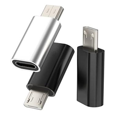 Imagem de zoyuzan Adaptador USB C fêmea para micro USB macho (pacote com 3) conversor Android tipo C cabo carregador conector para iPad Thunderbolt cabo de carregamento para Galaxy S7 S6 Edge Nexus 5 suporta