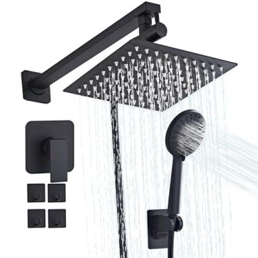 Imagem de Chuveiro com preto fosco portátil