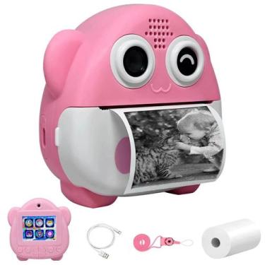 Imagem de Câmera Fotográfica Infantil Mini Impressora Térmica Digital - DS, Rosa