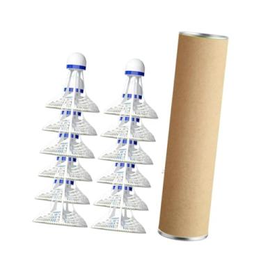 Imagem de Dynwave Acessório de peteca de badminton resistente ao vento para áreas internas e externas, leve e portátil, com cabeça de espuma de 6,5 x 6,5 cm, Branco 12 Peças