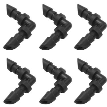 Imagem de Murtenze Pacote com 100 acessórios de cotovelo farpado, acessórios de irrigação por gotejamento de 1/4 de polegada conectores farpados, cotovelo de irrigação universal para sistema de irrigação de