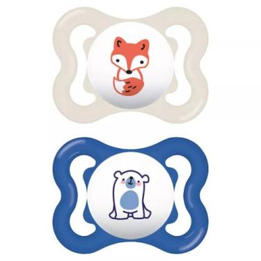 Imagem de Kit com 2 Chupetas Supreme Bico de Silicone 0m+ Azul - MAM