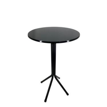 Imagem de Mesa Bistrô Alto Banqueta Preto Pre Bar Área Gourmet Lazer - FORTMIX