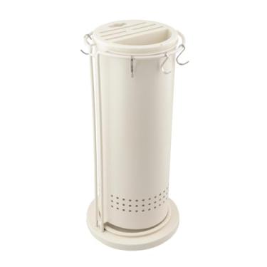 Imagem de AFXGUSD Suporte de Armazenamento de de Facas Rotativo, Suporte para Utensílios E Escorredor de Talheres com Design Ventilado Adequado para Pauzinhos E C, Branco, Tamanho real