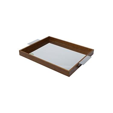 Imagem de WOODART Bandeja de Madeira com Espelho Naturals Rojemac Imbuia