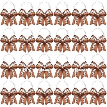 Imagem de Windkream 24 etiquetas de bagagem de arco de futebol para malas de viagem com anel de metal acessórios de chaveiro de futebol de 7 cm, identificação de nome de PVC, cartão faça você mesmo, para homens