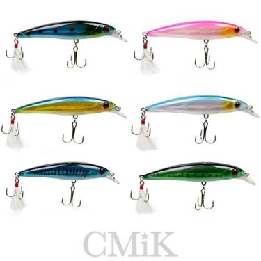 Imagem de Isca Artificial CMIK Estilo Jerkbait com 9cm 11gr Com Penacho Ref. 104