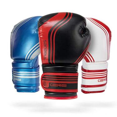 Imagem de Luvas de treinamento para kickboxing de gel da série Sanabul Core, Black/Red, 14 oz