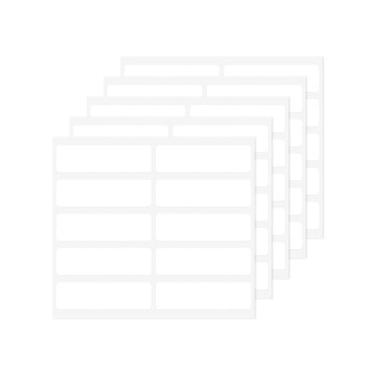 Imagem de Etiquetas personalizadas de ferro em tecido sem ferro para escola, creche, cuidados de enfermagem, brinquedos, pacote com 50 (1/5.1 cm x 1-3/10.2 cm)