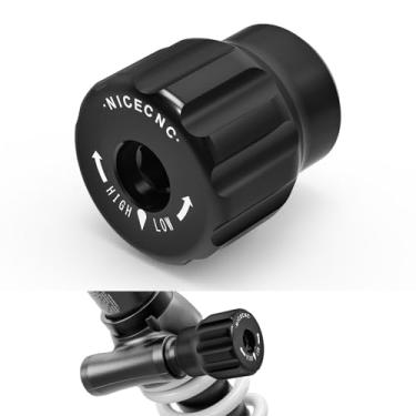 Imagem de NICECNC Botão de ajuste de pré-carga de amortecedor de vibração compatível com 1290 Super Duke R 2020-2023, compatível com Husqvarna Norden 901 2022-2024 (não adequado para expedição), preto