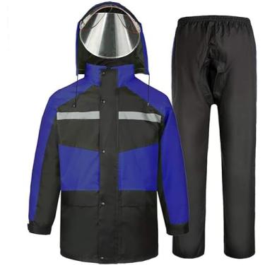 Imagem de Conjunto De Capa De Chuva E Calças De Chuva Reutilizáveis Laxf Para Homens E Mulheres Adultos Impermeável à Prova De Chuva À Prova De Vento Com Capuz, C, M
