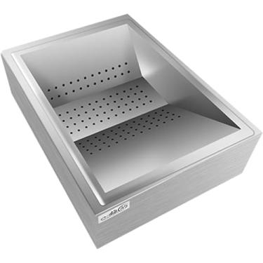 Imagem de Cesta De Fritura Comercial Com Filtro, Cesta Removível De Aço Inoxidável Servindo Talheres De Apresentação De Alimentos Cozinha Ferramenta De Cozinha, M