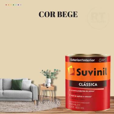 Imagem de Tinta Para Parede Marrom Suvinil Clássica Premium Antimofo 800ml, Bege