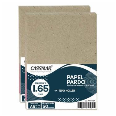 Imagem de Papel Pardo Tipo Holler para Cartonagem A5 1,65mm 148x210mm 50un - Cas