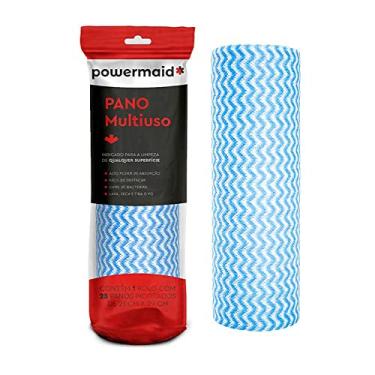 Imagem de Powermaid Pano para Limpeza Multiuso, 21 cm x 29 cm, com 25 unidades - Azul