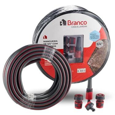 Imagem de Mangueira Para Jardim De 3/4 Polegadas Com 25 Metros Acompanha Conectores e Esguicho Branco Original