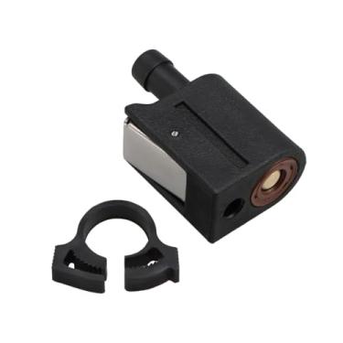 Imagem de HIMARKLIF Conector de linha de combustível de desconexão rápida com braçadeira de mangueira compatível com motor de popa Mercury 4-40HP fêmea extremidade do motor 5/16 polegadas 8 mm Substituição