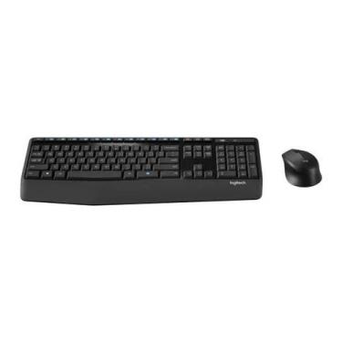 Imagem de Combo teclado e mouse sem fio logitech mk345 usb cinza