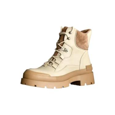 Imagem de Bota de tornozelo feminina de material ecológico com sola de borracha 