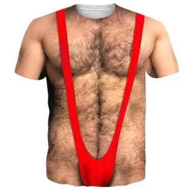 Imagem de Camiseta masculina Goodstoworld 3D de poliéster e elastano
