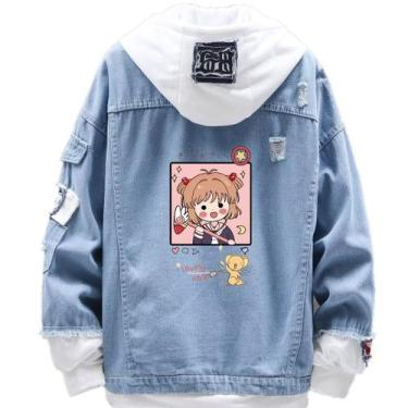 Imagem de Jaqueta jeans Fashion Style Printing Card Captor Girl Sakura - MAOLAN