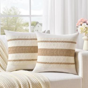 Imagem de Capa de almofada Fancy Homi Boho Neutral 60x60cm, conjunto de 2