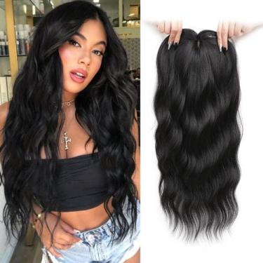 Imagem de Chapéus de cabelo UDU 50 cm Wavy Ombre Highlight, peruca sintética fem