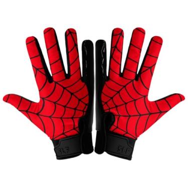 Imagem de SLEEFS Luvas de futebol juvenil para meninos e meninas - Luvas de futebol com alça adesiva para controle de captura - leve, ajuste respirável - Luva infantil durável, juvenil pequena