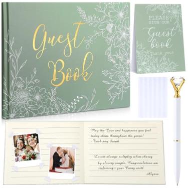 Imagem de Engrowtic Livro de visitas de casamento com livro de visitas de fotos pautado personalizado 2025 ano 88 para assinar na recepção festa álbum de fotos livro de login para casamento, chá de bebê