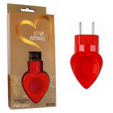 Imagem de Difusor Elétrico Original de Essências Coração Love Aromas Vermelho Bivolt – Aromatizador de Ambientes e Difusor de Óleos Essenciais, Aromas para Presente Criativo