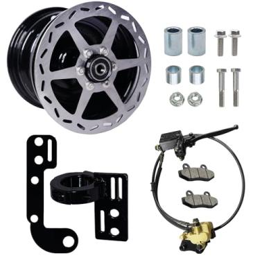 Imagem de JMCHstore Kit de freio hidráulico de disco de aro dianteiro para suspensão Mega Moto 80, para suspensão GPS FRP GMB100, Baja DB30 Coleman B100 Motovox MBX10, freio dianteiro mini bicicleta de 15 cm