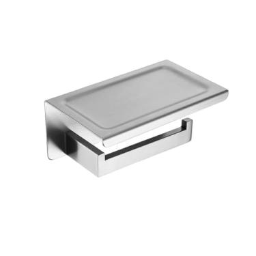 Imagem de Kit de acessórios para banheiro de aço inoxidável, suporte de parede, gancho para roupas, suporte para papel toalha, porta-escova de vaso sanitário, saboneteira, prateleira, suporte para papel