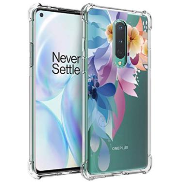 Imagem de Osophter Capa para Oneplus 8 [não compatível com Oneplus 8t], capa de celular flexível de TPU com cantos reforçados transparentes e transparentes com absorção de choque para One Plus 8 (pintura