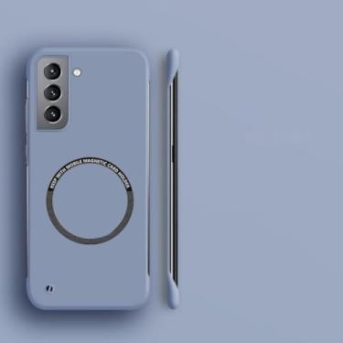 Imagem de Capa magnética ultrafina sem moldura para PC para Samsung Galaxy S24 S23 S22 S21 S20 Fe Plus Note 20 Ultra Matte (para Note 20 Ultra/cinza)