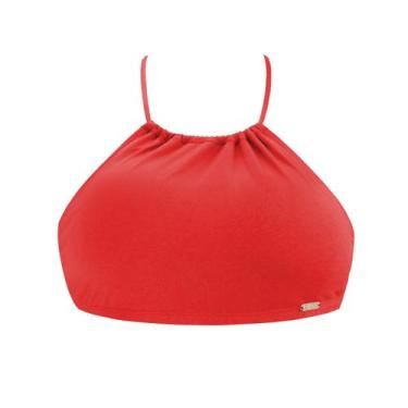 Imagem de Top Busto de Biquíni Top Cropped Faixinha - Estigma, M, Vermelho