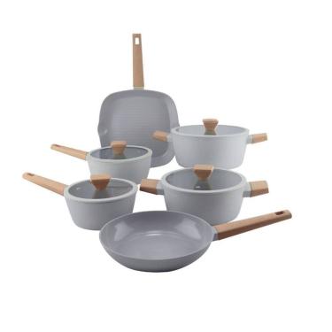 Imagem de Jogo de Panelas 6 Peças Indução Cinza Norma Fracalanza