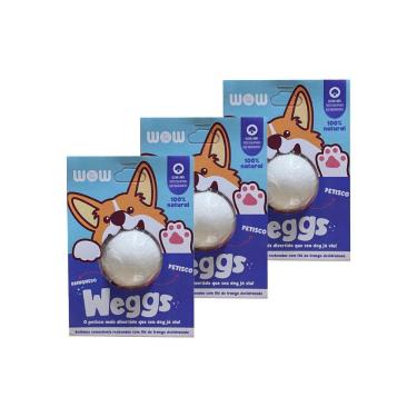 Imagem de Petiscos Naturais para Cães Weggs Frango Crocante 3 Unid.