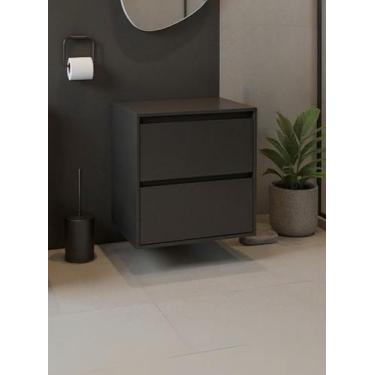 Imagem de Gabinete para Banheiro 60cm Mdf Grafite Dubai - On Móveis
