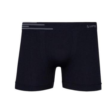 Imagem de Cueca Boxer Masculina Microfibra sem Costura Lupo Preto - Alta Elastic