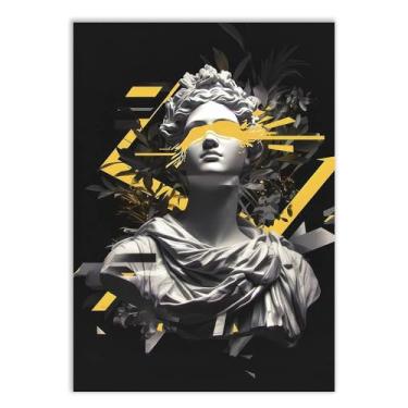Imagem de Placa Decorativa Estatua Grega Ilustração Grafite Decoração Poster Quarto Sala