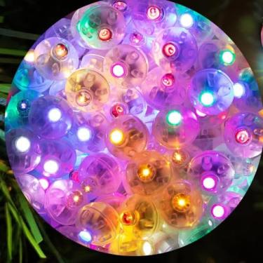 Imagem de 50PCS Led Balão Luz Mini Bolas Redondas À Prova D'Água para Festa de Aniversário e Casamento(Cor)