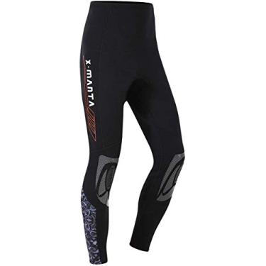 Imagem de Meia-calça de neoprene para adolescentes e mulheres 1,5 mm térmica de surfe proteção solar UV 50+ calça de mergulho para praia, snorkeling, remo, surfe
