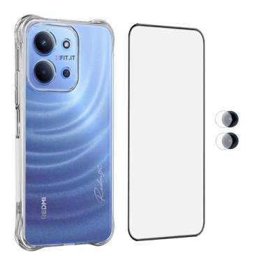 Imagem de FIT IT Capa Case Anti Impacto para Xiaomi Poco C85 com Película 5D HD Premium e Proteção para Lente da Câmera